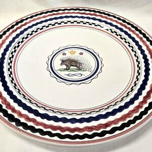 🇮🇹 Fratelli Mari Deruta Italy 13″ Istrice Porcupine Charger/Platter Authentic 🇮🇹